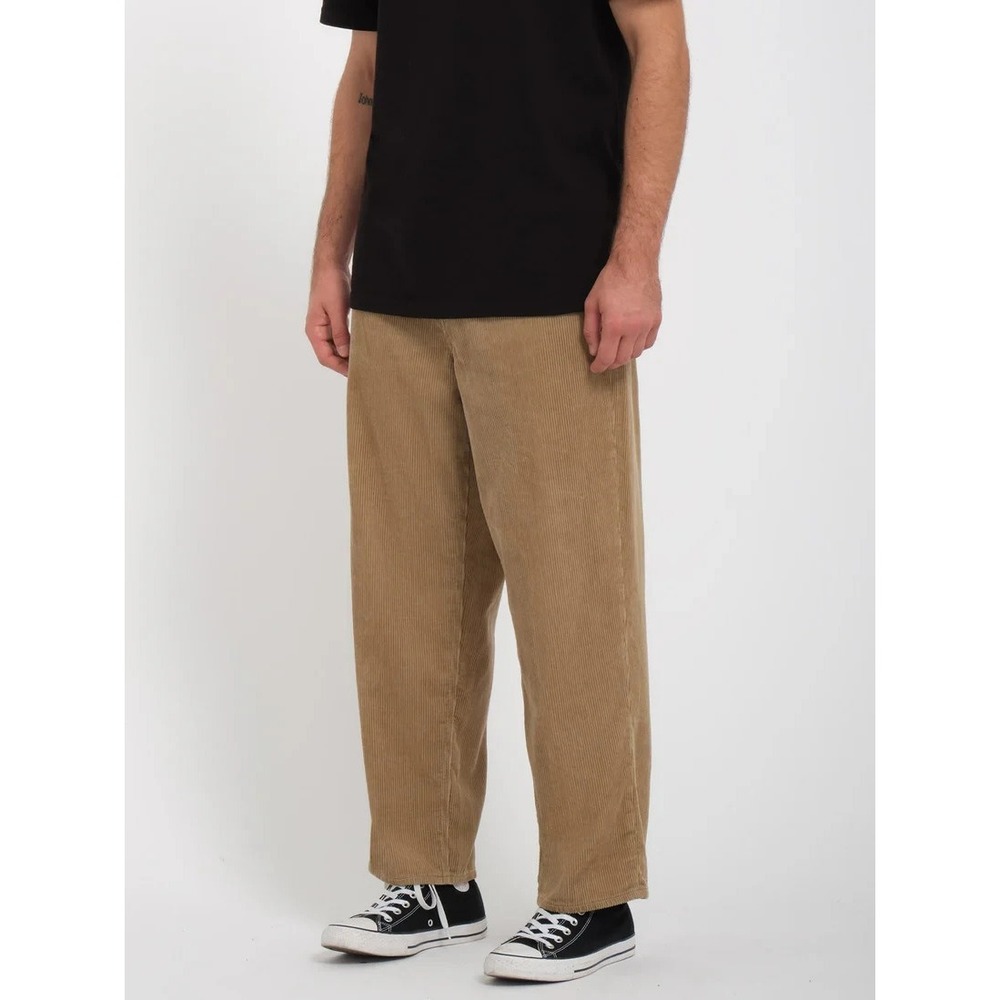 Volcom Billow Cord Loose Tapered Pants Men's Khaki Corduroy High Rise - 27‎
